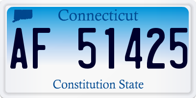 CT license plate AF51425