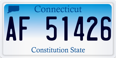 CT license plate AF51426