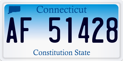CT license plate AF51428