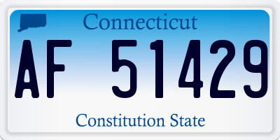 CT license plate AF51429
