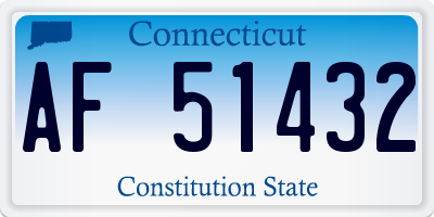 CT license plate AF51432