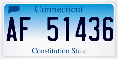CT license plate AF51436