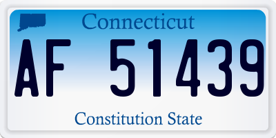 CT license plate AF51439
