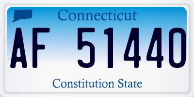 CT license plate AF51440