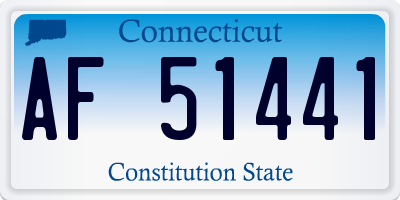 CT license plate AF51441