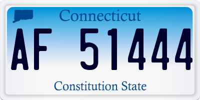 CT license plate AF51444