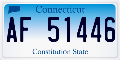 CT license plate AF51446