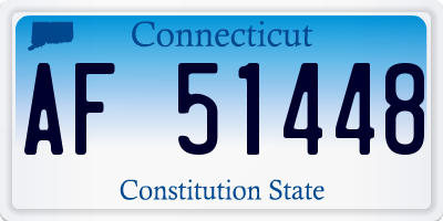 CT license plate AF51448