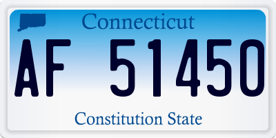 CT license plate AF51450