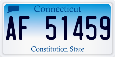 CT license plate AF51459