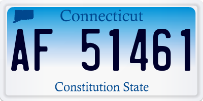 CT license plate AF51461