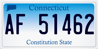 CT license plate AF51462