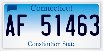 CT license plate AF51463