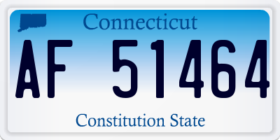 CT license plate AF51464