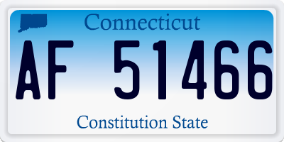 CT license plate AF51466