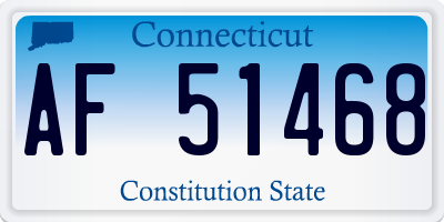 CT license plate AF51468