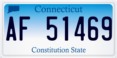 CT license plate AF51469