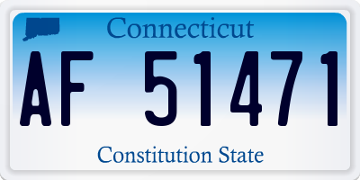 CT license plate AF51471