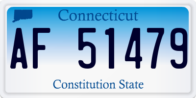 CT license plate AF51479