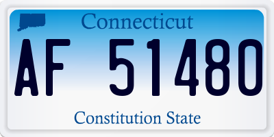 CT license plate AF51480
