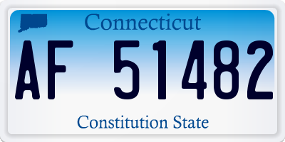 CT license plate AF51482