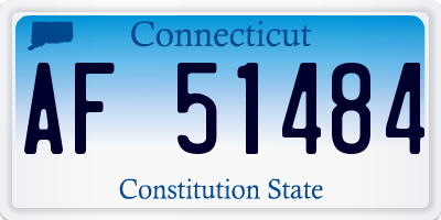 CT license plate AF51484