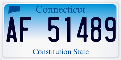 CT license plate AF51489