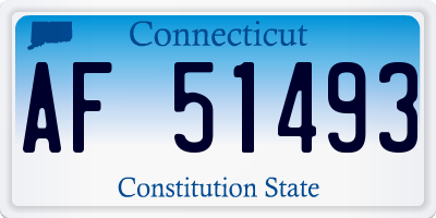 CT license plate AF51493