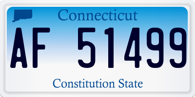 CT license plate AF51499