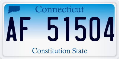 CT license plate AF51504