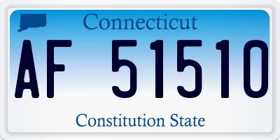 CT license plate AF51510