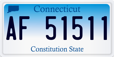 CT license plate AF51511