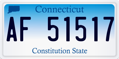 CT license plate AF51517