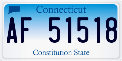 CT license plate AF51518