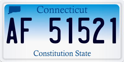 CT license plate AF51521
