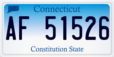 CT license plate AF51526
