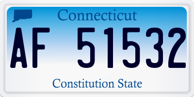 CT license plate AF51532