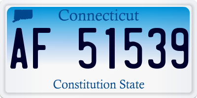 CT license plate AF51539