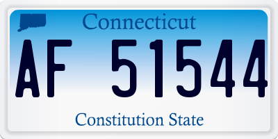 CT license plate AF51544