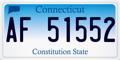 CT license plate AF51552