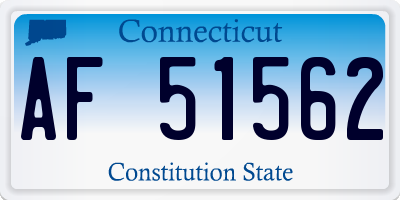 CT license plate AF51562
