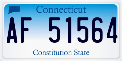 CT license plate AF51564