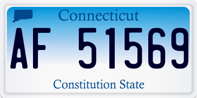 CT license plate AF51569