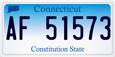 CT license plate AF51573