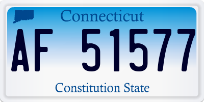CT license plate AF51577