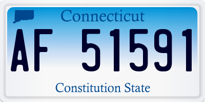 CT license plate AF51591