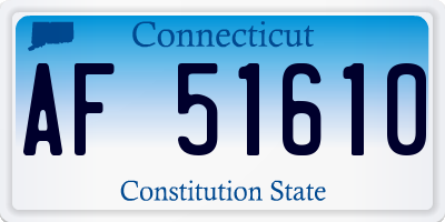 CT license plate AF51610