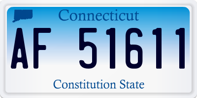 CT license plate AF51611