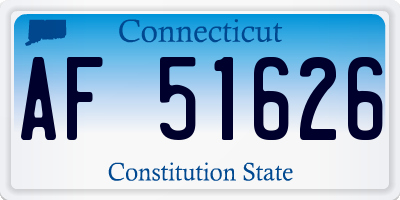CT license plate AF51626