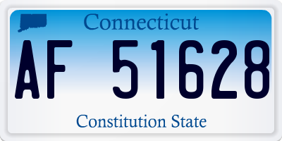 CT license plate AF51628